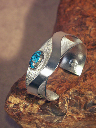 Bracelet: silver, turquoise